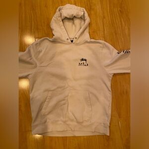 Stussy World Tribe edition white hoodie.